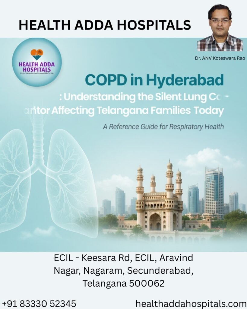 COPD in Hyderabad: Understanding the Silent Lung Condition Affecting Telangana Families Today. 1 Health Adda Hospitals