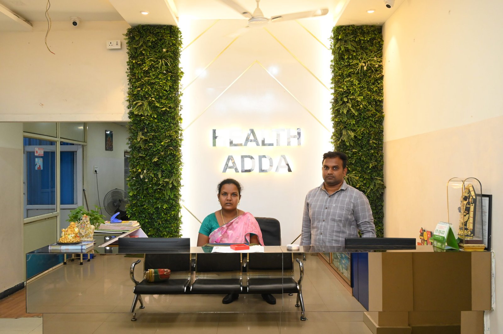Health Adda Hospitals Reception Area