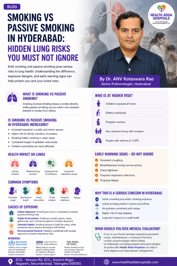 Smoking vs Passive Smoking, Health Adda Hospitals
