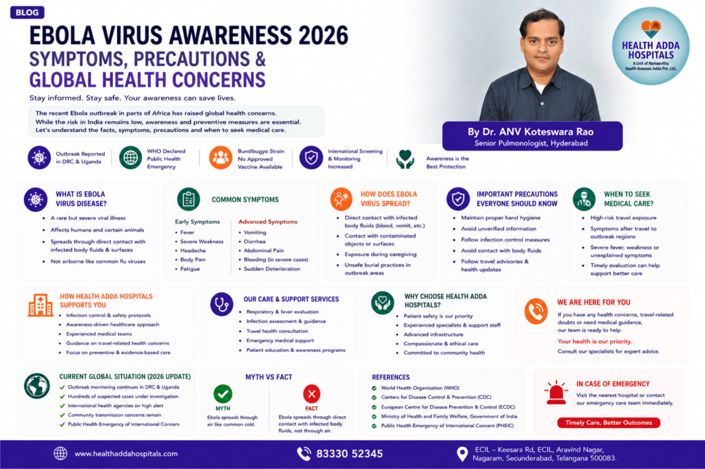 Ebola virus awareness, Ebola virus precautions, Ebola outbreak 2026, Ebola symptoms, Ebola virus prevention, Ebola virus disease, Ebola virus Africa outbreak, Ebola infection symptoms, Ebola precautions for travelers, Ebola virus transmission, Ebola outbreak awareness India, Ebola virus health emergency, Ebola prevention tips, viral hemorrhagic fever awareness, WHO Ebola outbreak, Ebola virus safety measures, Ebola outbreak Uganda, Ebola outbreak Congo, Bundibugyo Ebola virus, infection prevention awareness, global health emergency virus, respiratory infection awareness, hospital infection control, epidemic disease awareness, public health safety India